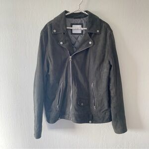 Topman Genuine Suede Biker Jacket